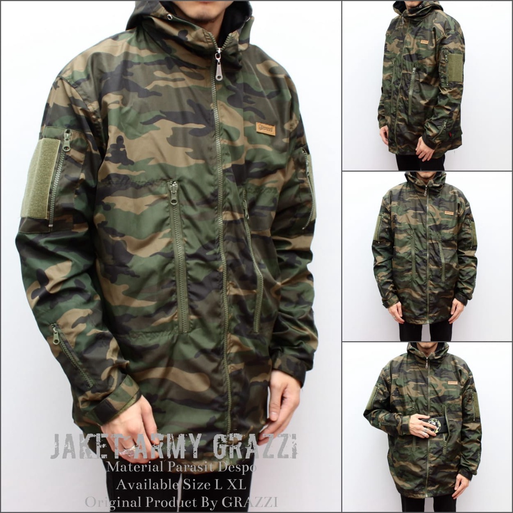 Jual JAKET ARMY ADVENTURE VELCRO JAKET LORENG GREEN JAKET TENTARA