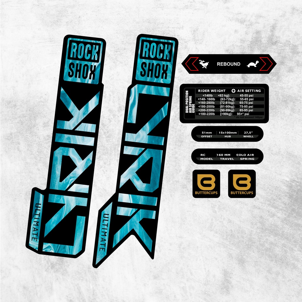 Jual Sticker Rockshox Decal Kit For Lyrik Ultimate Stiker Mtb