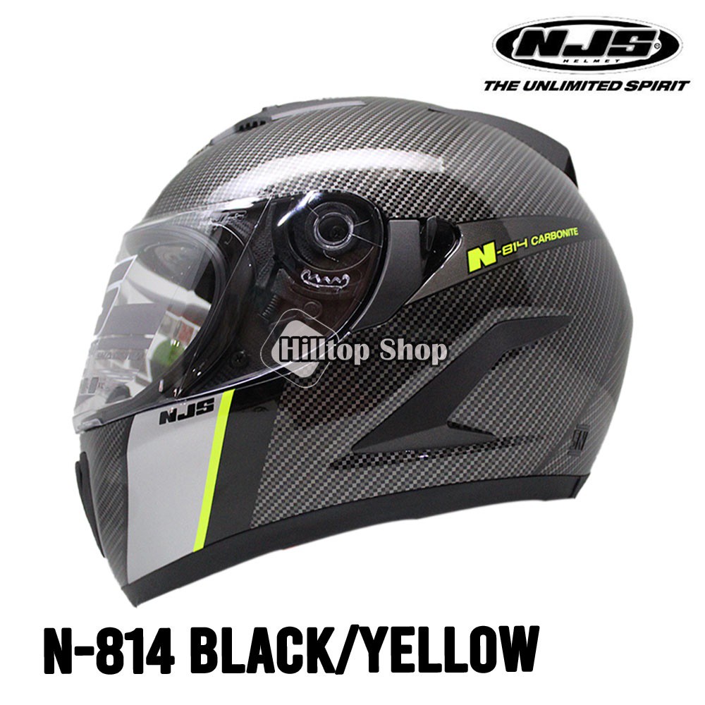 Jual Helm NJS Shadow N 814 Carbonite Full Face DV Helmet Shopee Indonesia