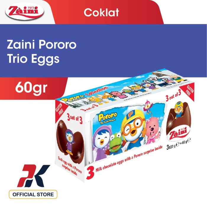 Jual Zaini Surprise Egg T Pororo Trio Eggs G Shopee Indonesia