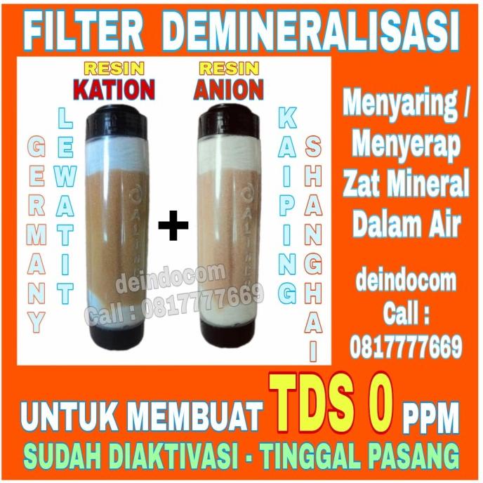 Jual Filter Demineralisasi Turunkan TDS Resin Kation Lewatit