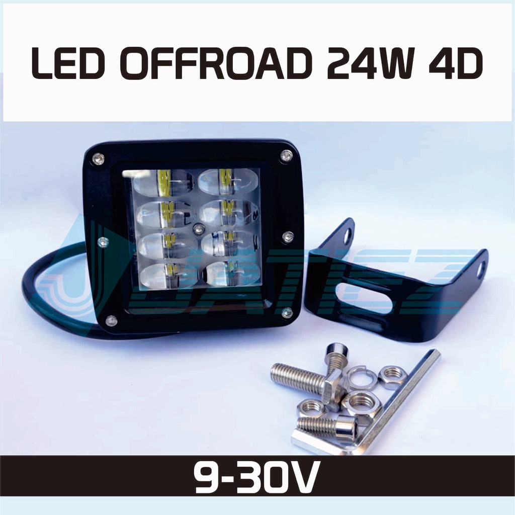 Jual Led Offroad 24 Watt 4D Lampu LED Sorot Tembak Fog Lamp Mundur