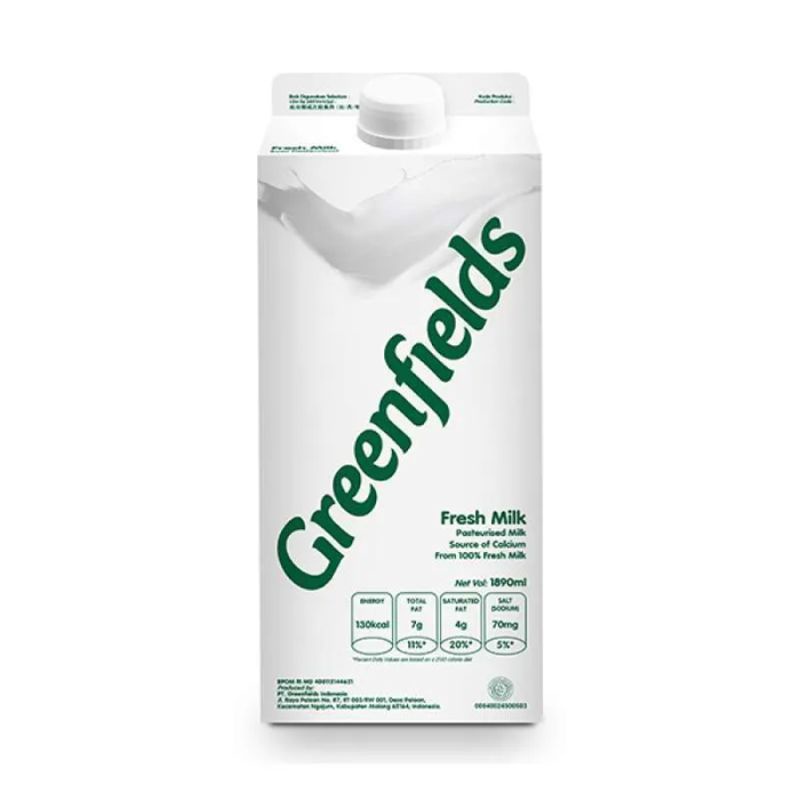 Jual GREENFIELD LOW FAT MILK 1890ML SUSU 2 LITER GREENFIELDS Shopee