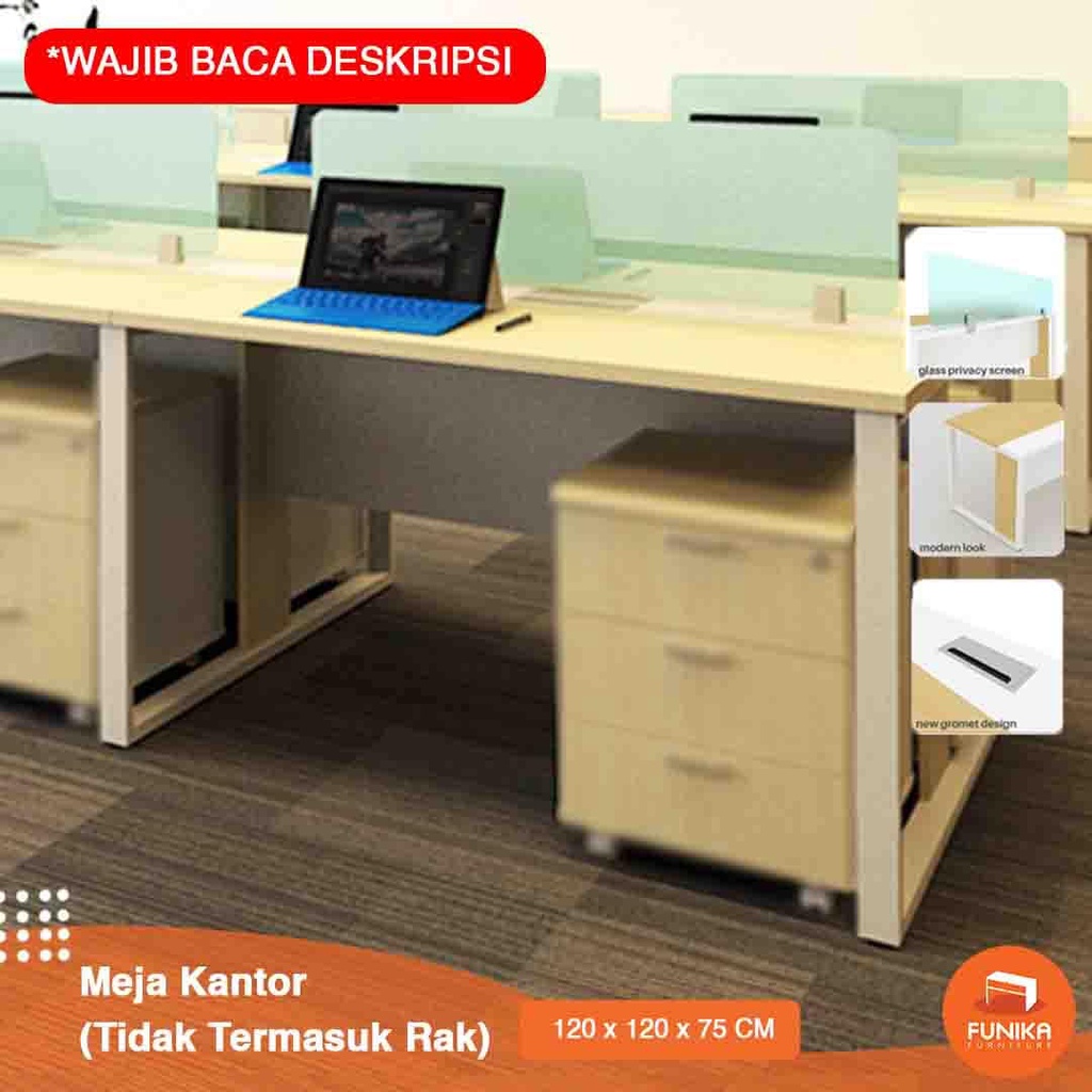 Jual Funika Office Desk Uod Meja Belajar Minimalis Meja Kantor