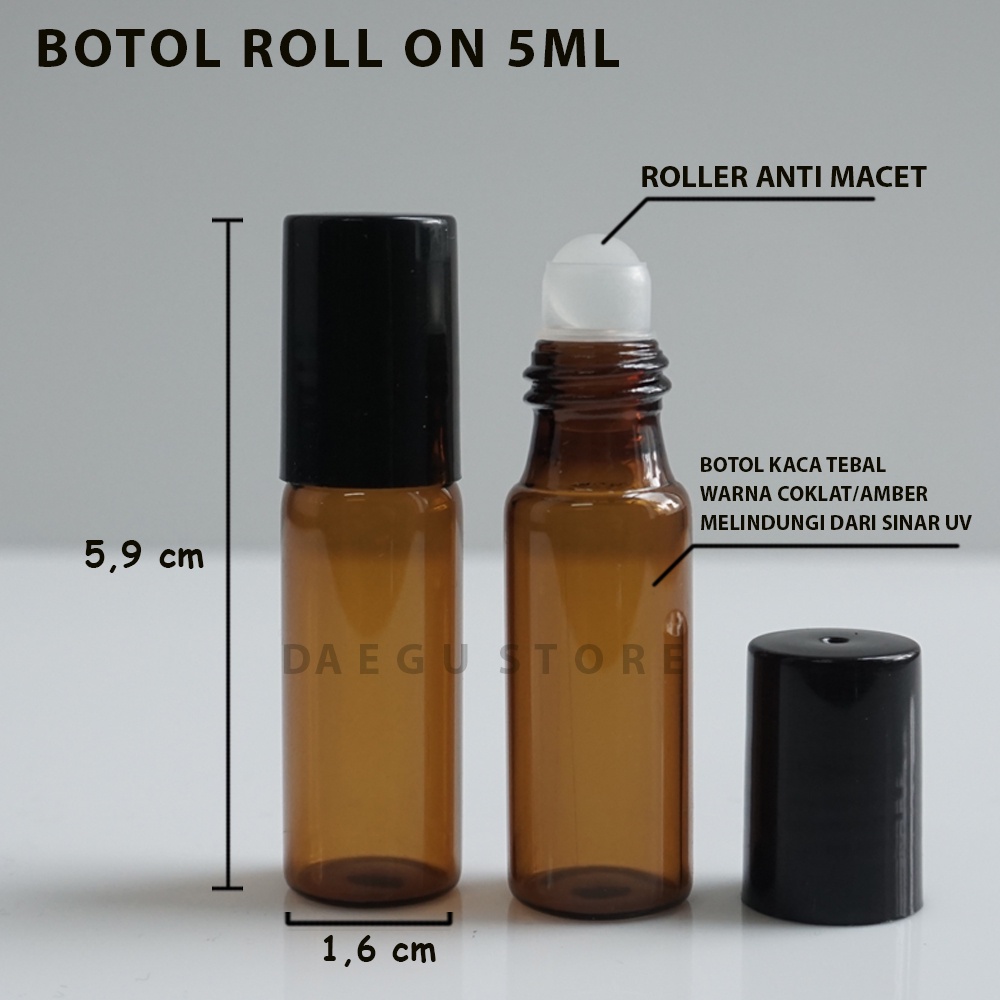 Jual Botol Roll On 5ml Kaca Amber Bahan Kaca Tebal Shopee Indonesia