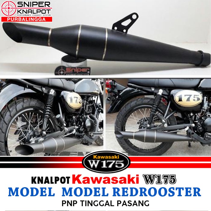 Jual Knalpot Kawasaki W Se Full Stainless Model Redrooster Bass