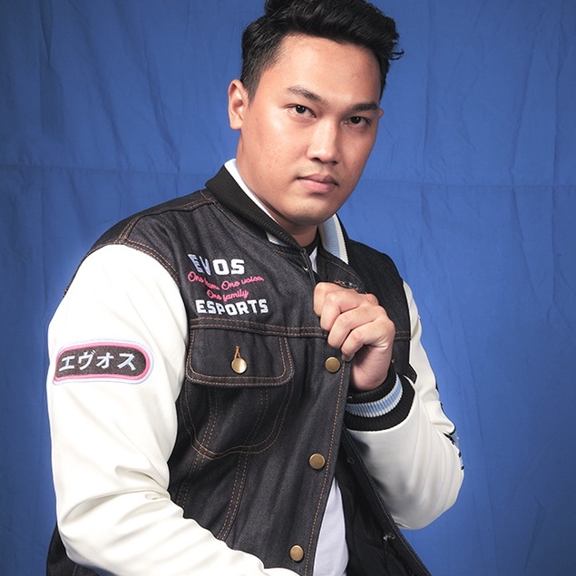 Jual Evos Roarcade Denim Varsity Jacket Shopee Indonesia