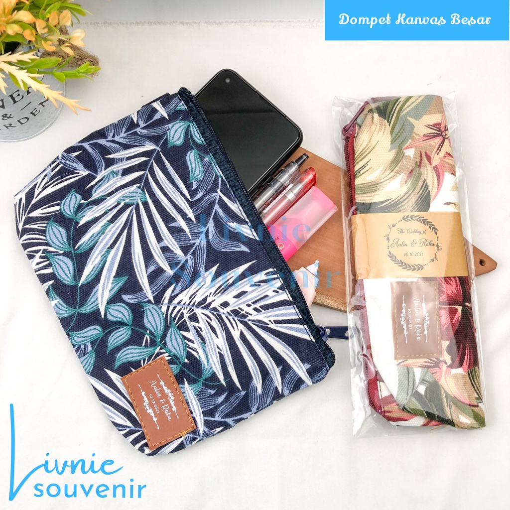 Jual Souvenir Pouch Dompet Kanvas Besar Shopee Indonesia