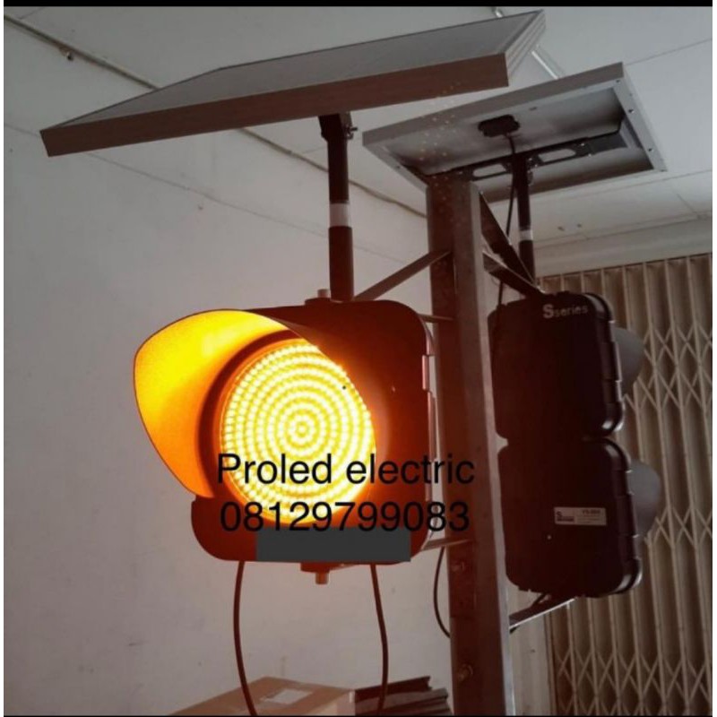 Jual Lampu Traffic Trafic Lalu Lintas Solar Sel Cel Panel Surya