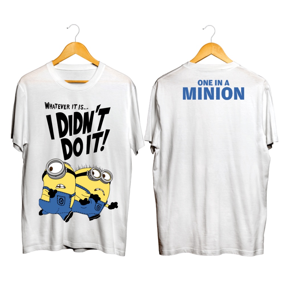 Jual Kaos Minion T Shirt Animasi Distro Pria Wanita Cartoon