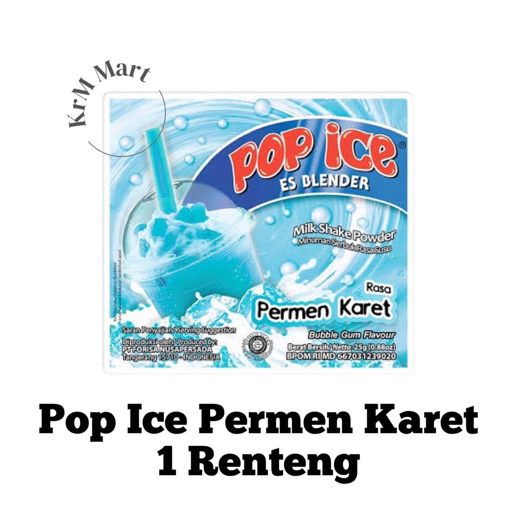 Jual Pop Ice Permen Karet 1 Renteng Renceng Bubble Gum Indonesia Shopee