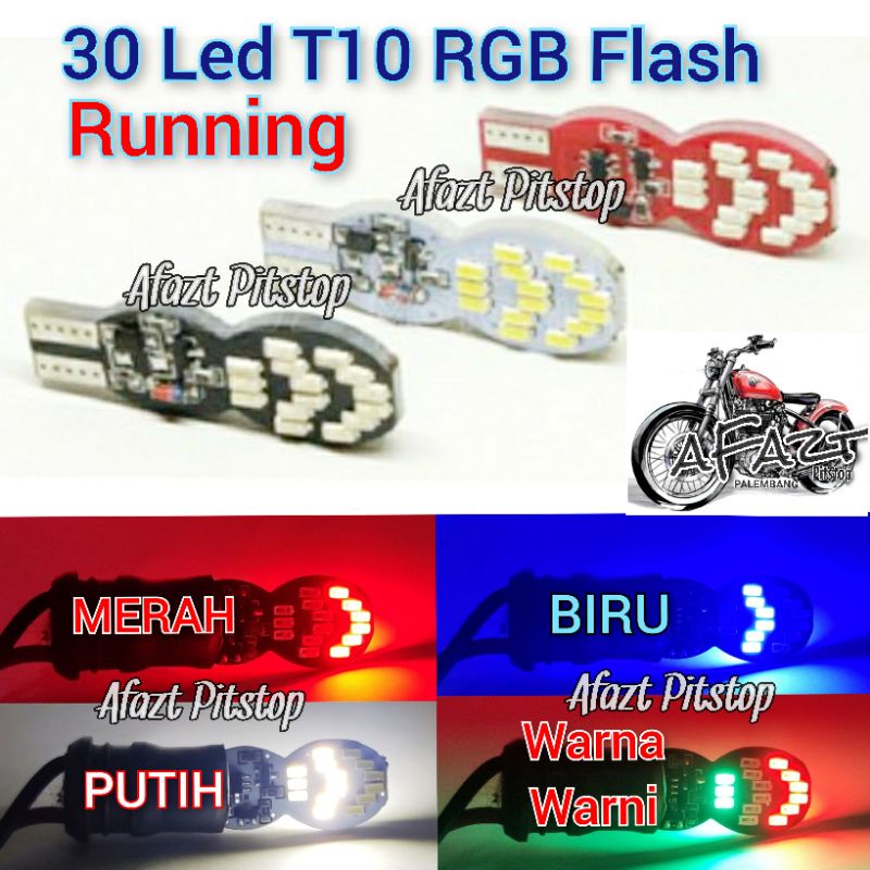 Jual Lampu Led Senja Sen Rem T10 Multi Color Kedip Running RGB Warna