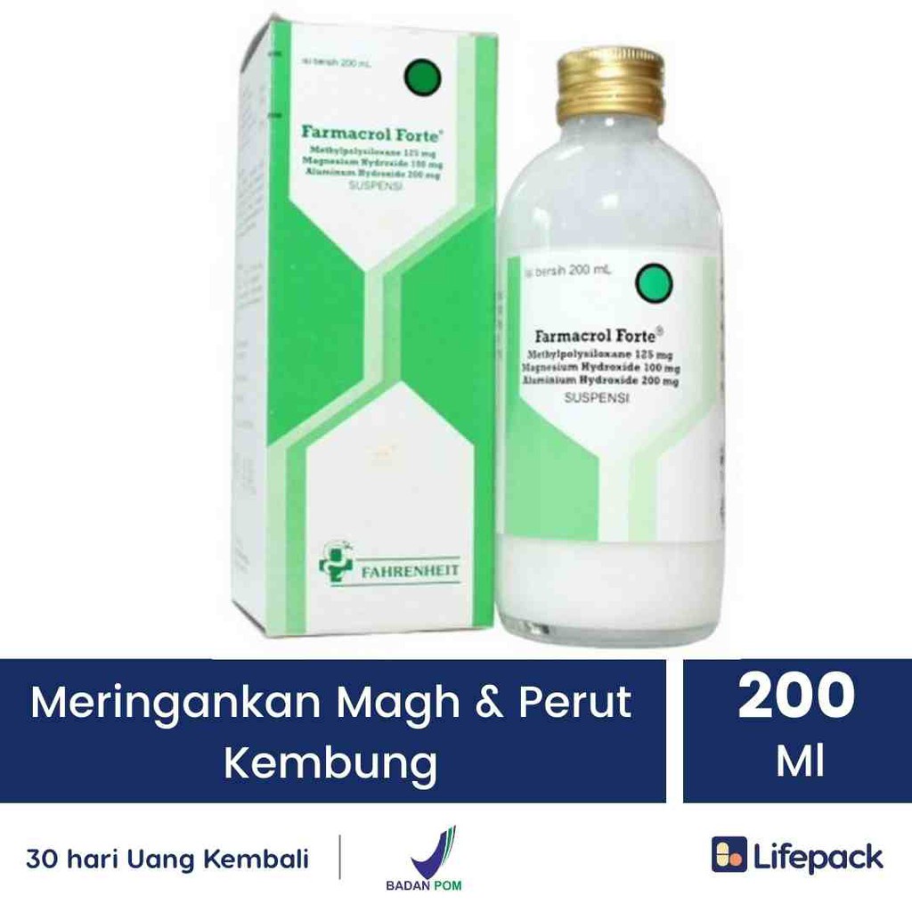 Jual FARMACROL FORTE SIRUP 200 ML Obat Maag Gangguan Pencerbaan