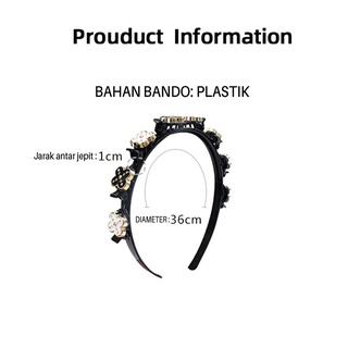 Jual Bando Kepang Korea Jepit Rambut Multi Layer Aklirik Plastik