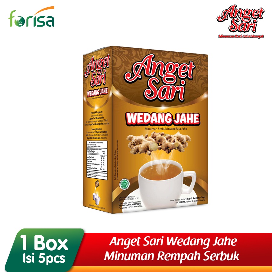 Jual Anget Sari Wedang Jahe Minuman Rempah Serbuk Box X Gr