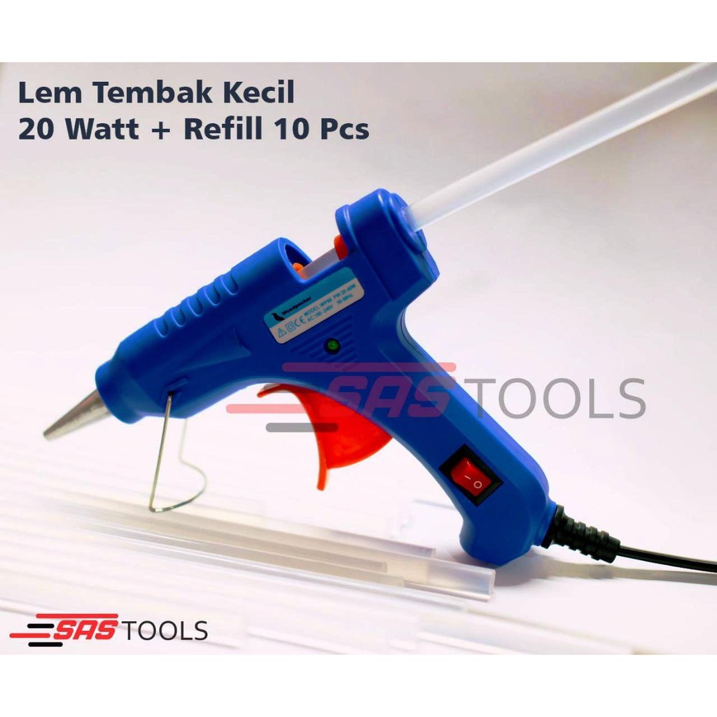 Glue Gun Lem Tembak Kecil Watt Biru Isi Refill Pcs Shopee