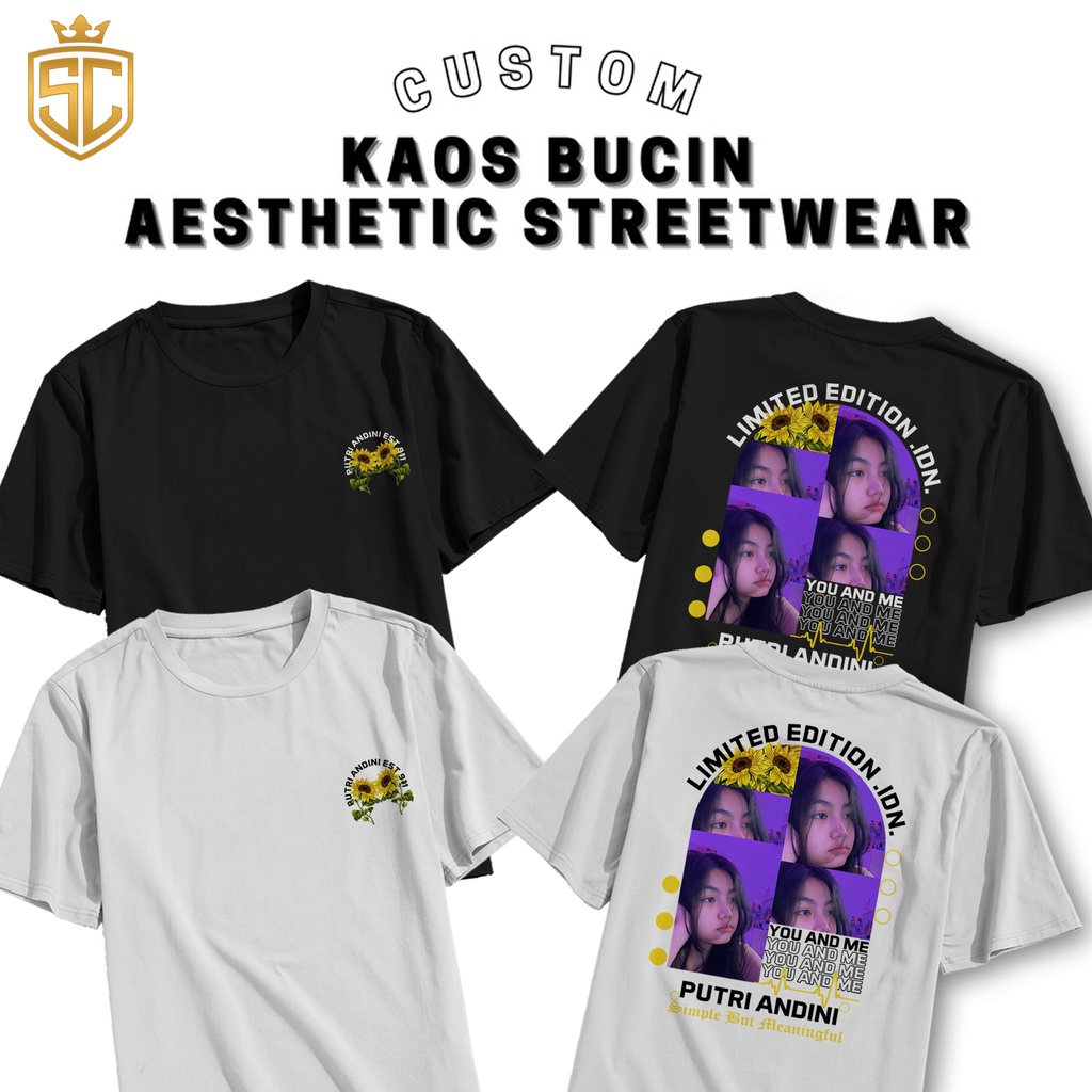 Jual SATCUSTOM Kaos Custom Bucin Aesthetic Street Wear Kaos Viral