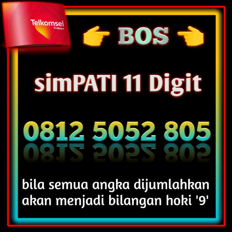 Jual Nomor Cantik Simpati Digit Prabayar Exsclusive Varian Angka