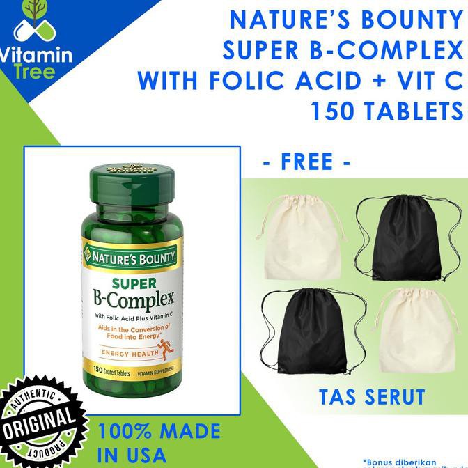 Jual Vitamin B Nature S Bounty Super B Complex With Folic Acid Vitamin