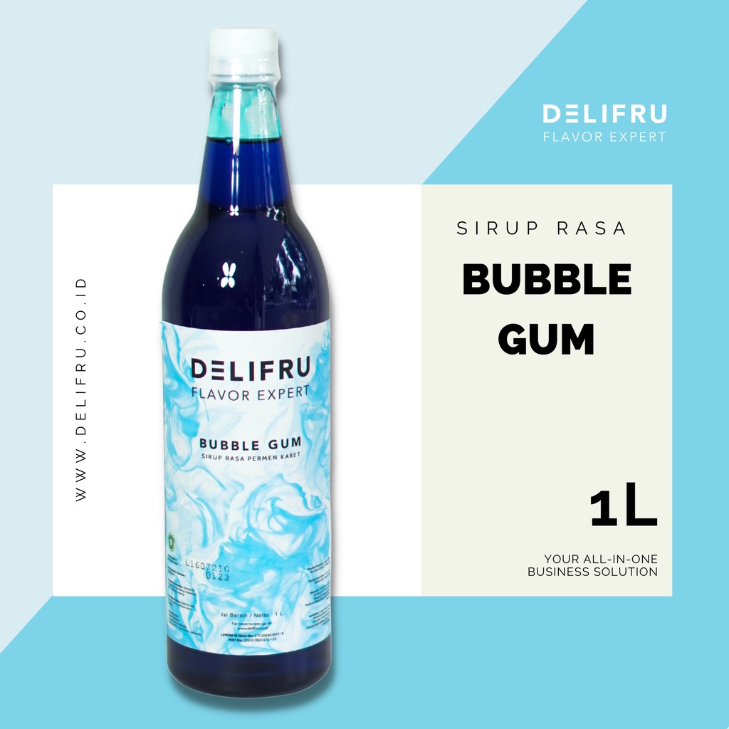 Jual Syrup Bubble Gum Delifru Liter Sirup Permen Karet Premium