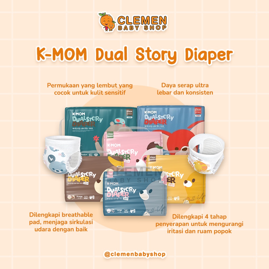 Jual Mother K K Mom Dual Story Diaper Pempers Bayi Shopee Indonesia