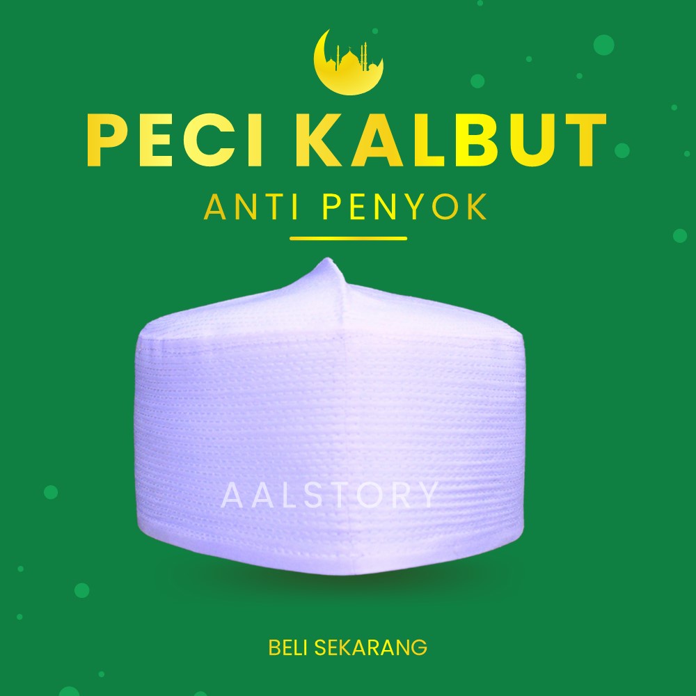 Jual Peci Haji Songkok Haji Kopiah Putih Habib Bahar Kopyah Batok