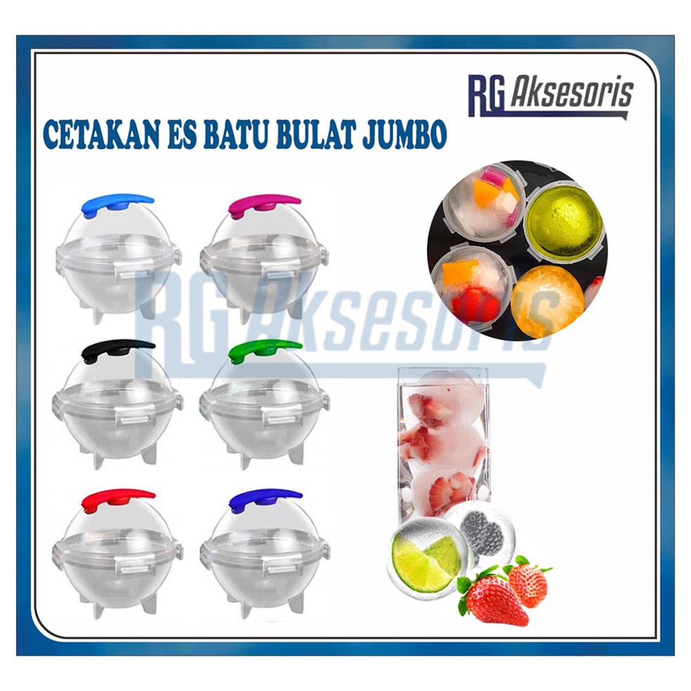 Jual Rgaksesoris Cetakan Es Batu Model Bulat Jumbo Tempat Cetak