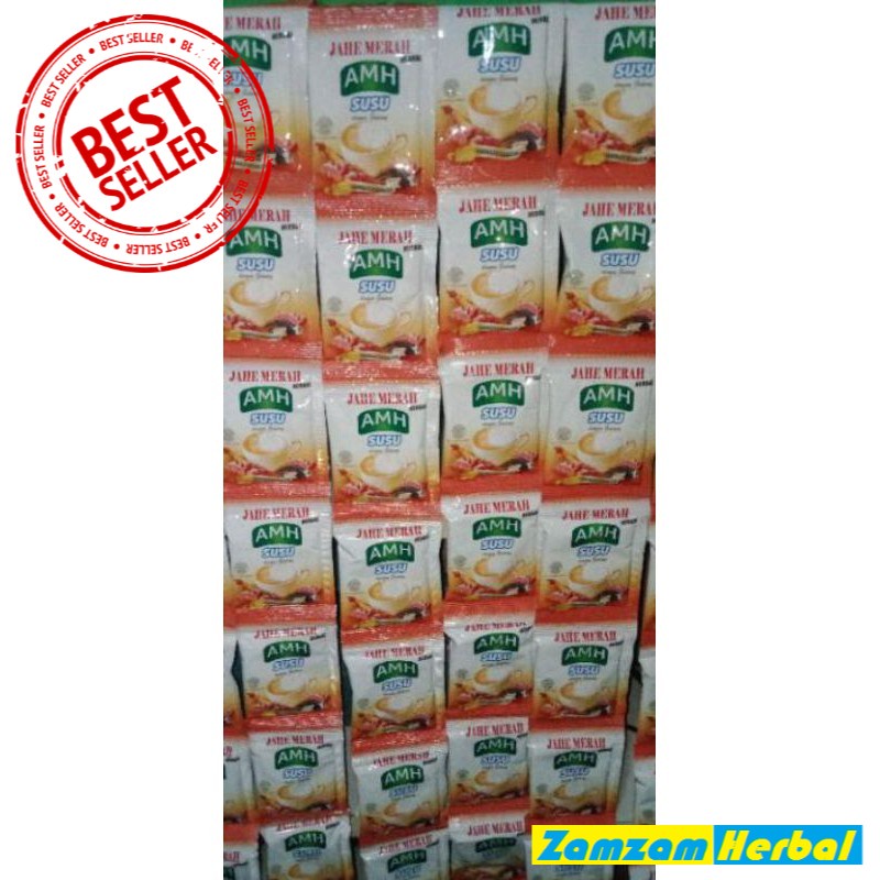 Jual Promo AMH Susu Jahe Merah Per RENCENG Original Zamzam Herbal