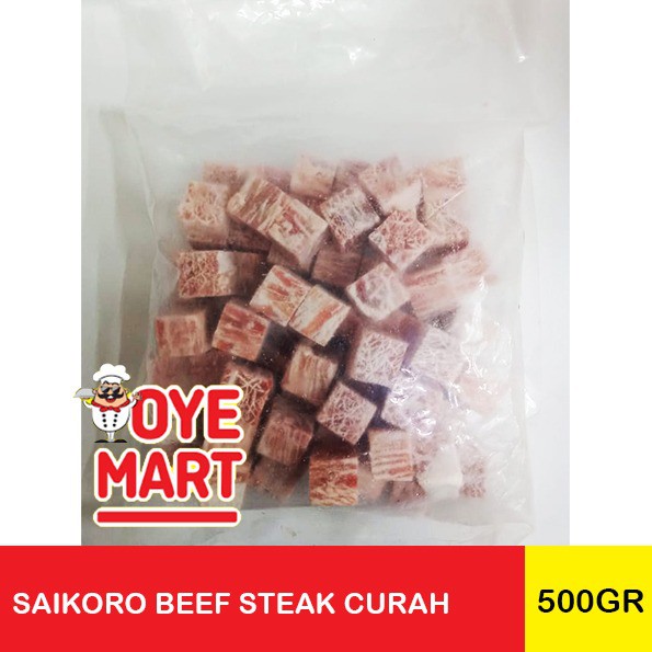 Jual SAIKORO WAGYU BEEF STEAK CUBE CURAH 500GR DAGING SAPI POTONG DADU