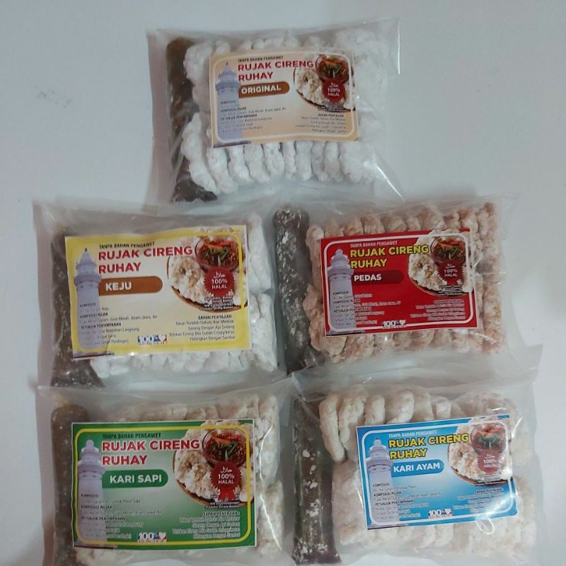 Jual Rujak Cireng Gurih Pedas Ruhay Isi 20 Gratis Sambal Shopee Indonesia