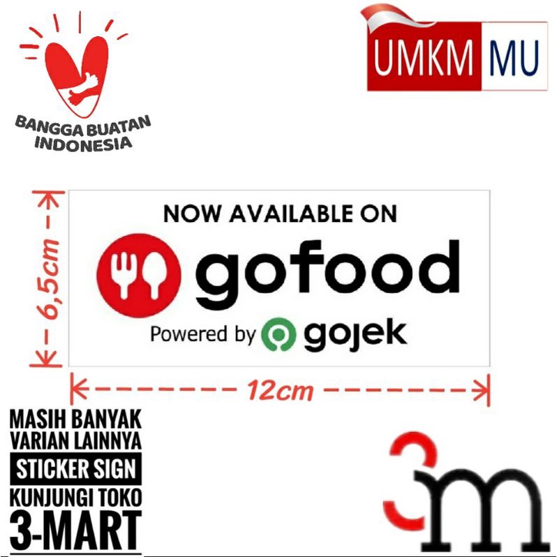 Jual Sticker Sign Now Available On Gofood Putih Shopee Indonesia