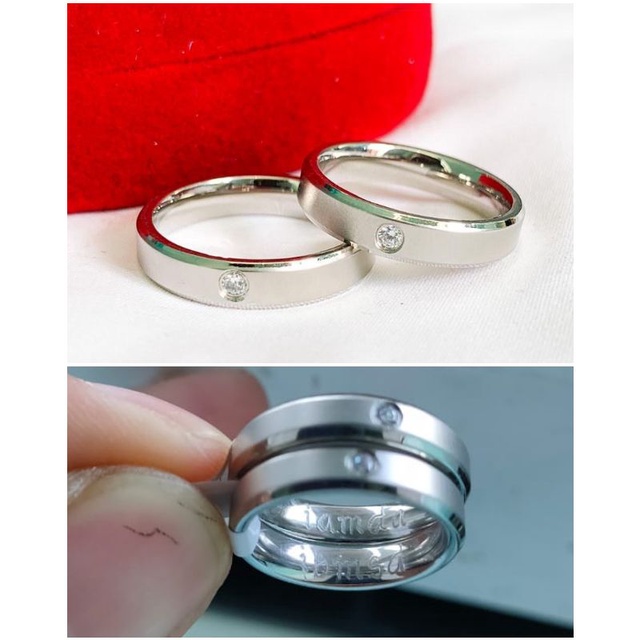 Jual Bonus Ukir Cincin Tunangan Cincin Nikah Titanium Harga Satuan