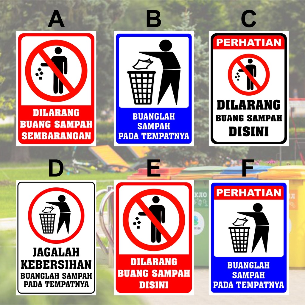 Jual Stiker Peringatan Buanglah Sampah Pada Tempatnya Shopee Indonesia