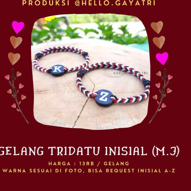 Jual Produk Asli Gelang Tridatu Inisial M J Kode Shopee Indonesia