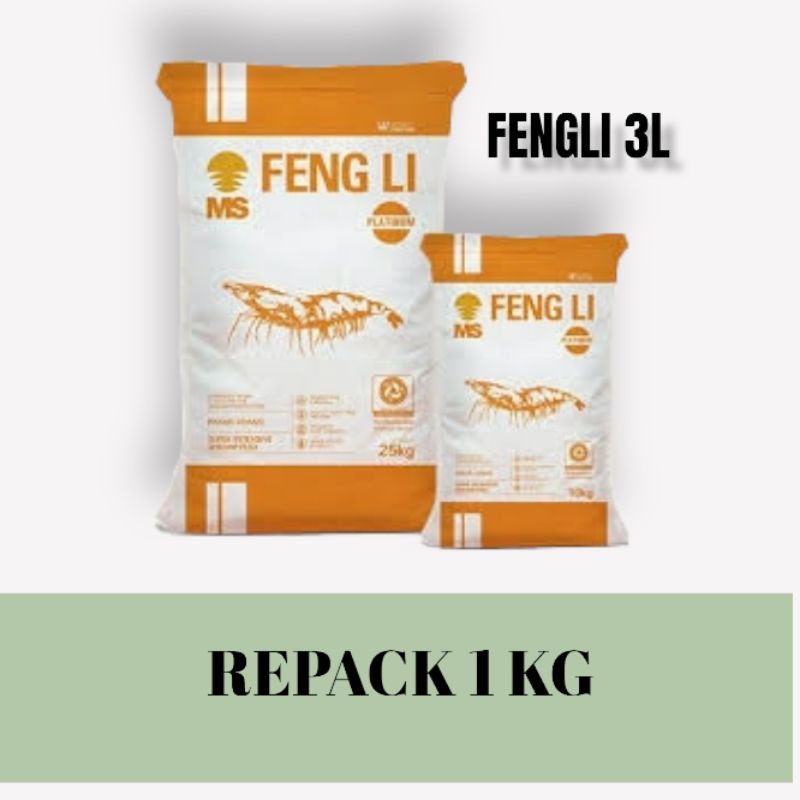 Jual FENG LI 3 L FENGLI 3 L 1KG PAKAN TENGGELAM PELET UDANG LOBSTER AIR