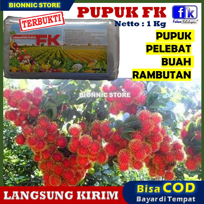 Jual PUPUK ORGANIK FK 1 KG Pupuk Rambutan Agar Cepat Berbuah Booster