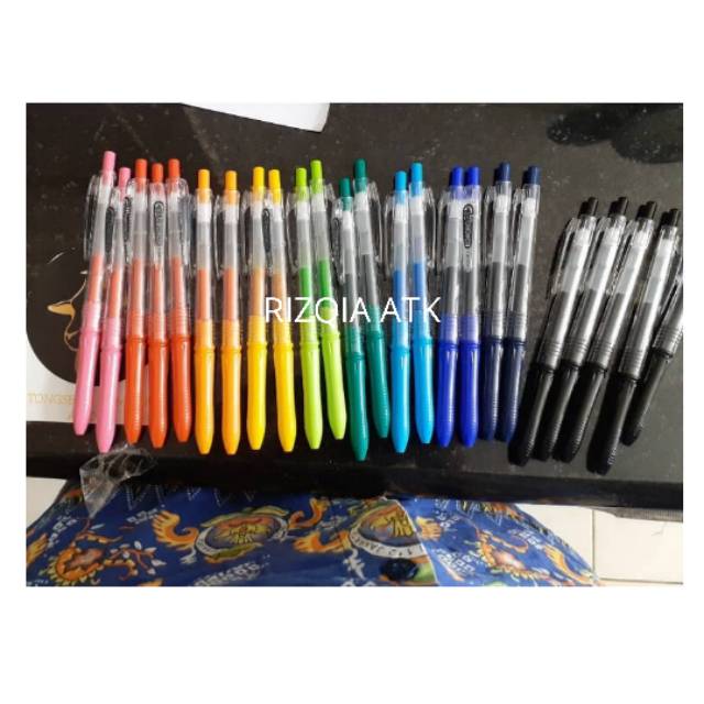 Jual Kokoro Gel Pen Mm Zebra Pulpen Kokoro Warna Warni Isi Sarasa