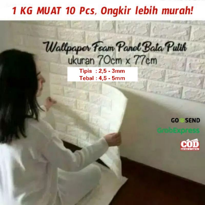 Jual Wallpaper Brick Foam Dinding Cm X Cm Wallpaper Brickfoam Batu