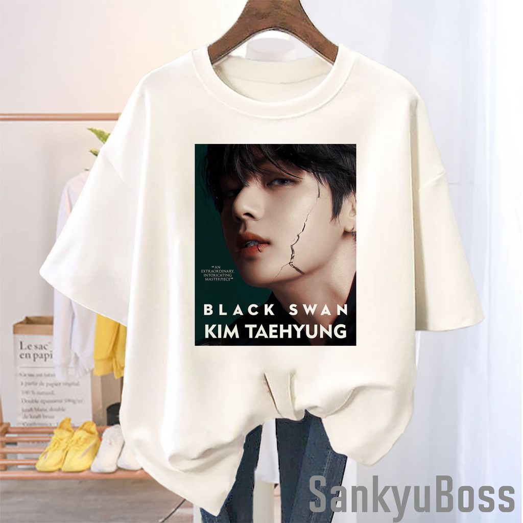 Jual KAOS BTS BLACK SWAN KIM TAEHYUNG KAOS WANITA KAOS OVERSIZE WANITA