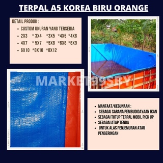 Jual Terpal A Korea Biru Orange A Biru Orange A Korea Biru Orange