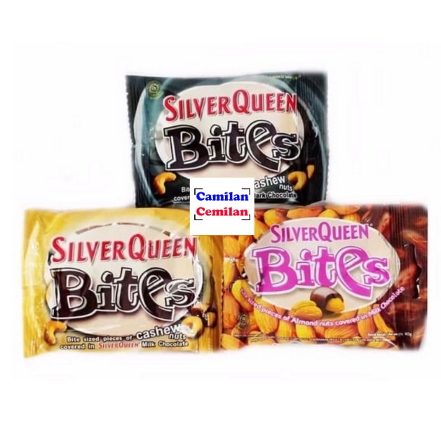 Jual SILVERQUEEN BITES 35 GRAM ORIGINAL CASHEW ALMOND DARK CHOCOLATE