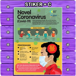 Jual Poster Stiker Himbauan Kesehatan Tentang Virus Corona Shopee