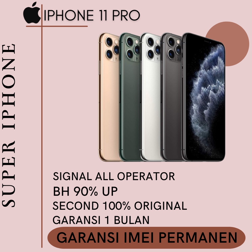 Jual IPhone 11 Pro 64GB 256GB BH 90 ATAS SECOND ORIGINAL FULLSET SECOND