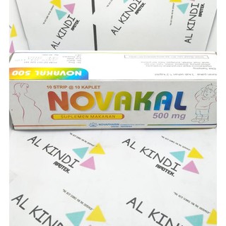 Jual Novakal Suplemen Makanan Kalsium Per Strip 10 Kaplet Shopee