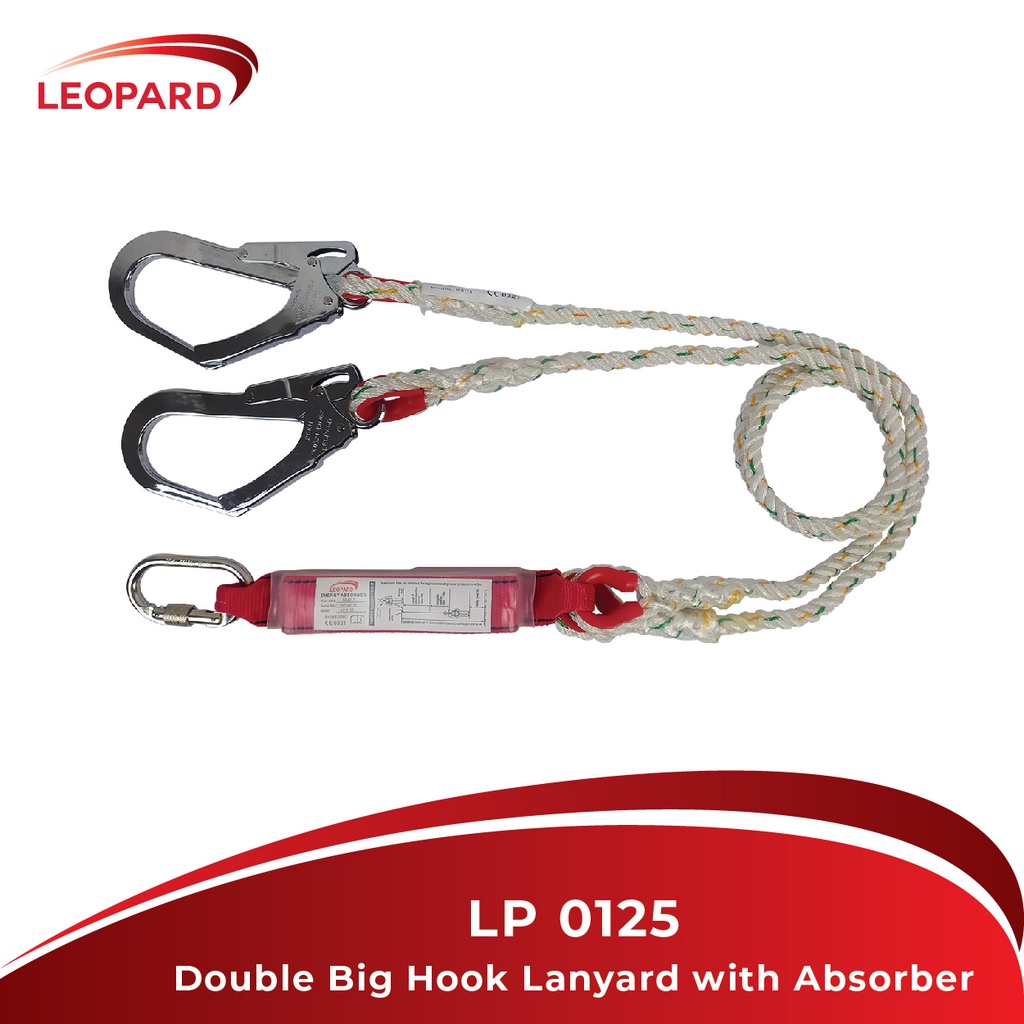 Jual Lanyard Double Big Hook Absorber Lp Leopard Lanyard