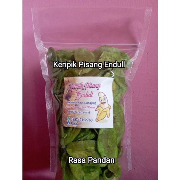 Jual Keripik Pisang Endull Varian Rasa Pandan Oleh Oleh Khas Lumajang