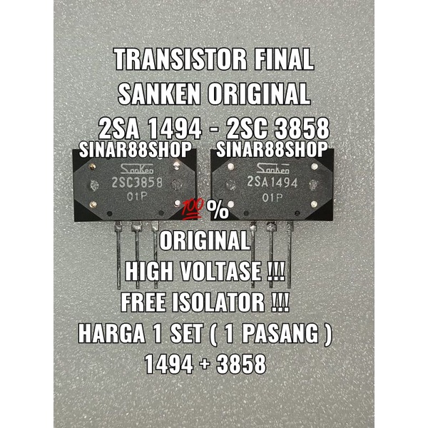 Jual Tr Transistor Final Sanken Sa Sc Sa Sc