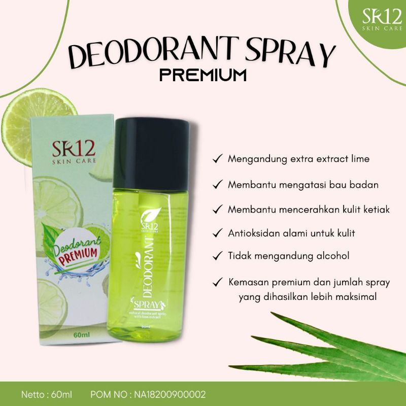 Jual Deodorant Spray Premium SR12 Shopee Indonesia