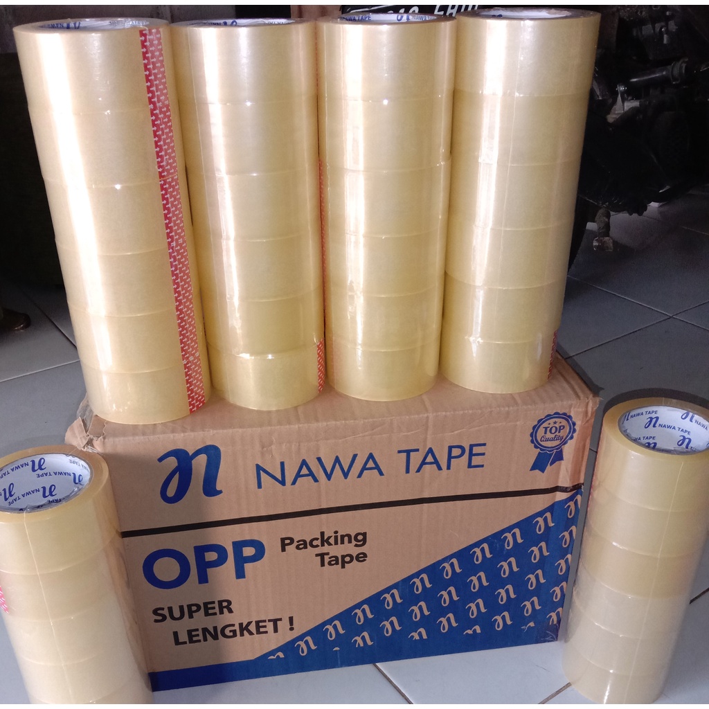 Jual Lakban Bening Nawa Tape 48mmx90y 1 Slop Isi 6pcs Shopee Indonesia