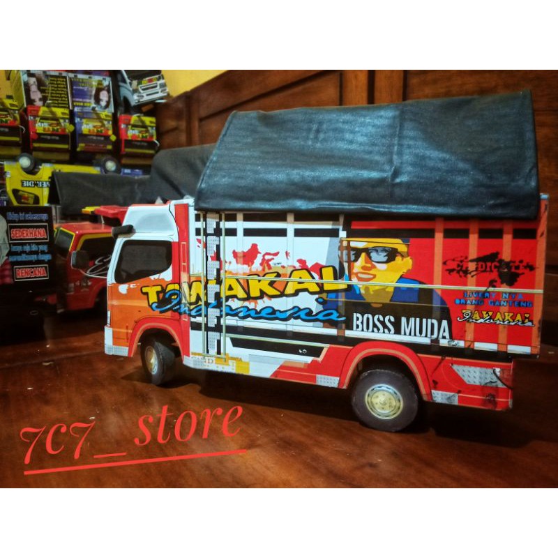 Jual Miniatur Truk Oleng Tawakal Indonesia CANTER Murah Shopee Indonesia